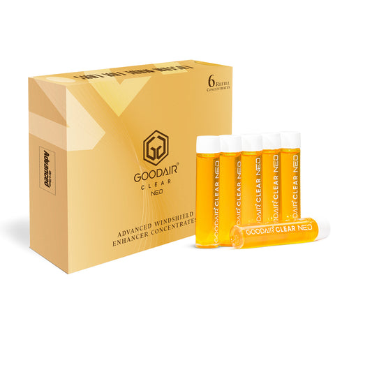 GOODAIR Clear Neo | Advanced Windshield Enhancer Concentrates for Cars | 6 Refills | No harmful Chemicals & Chlorine Bleach | Minimal Foam