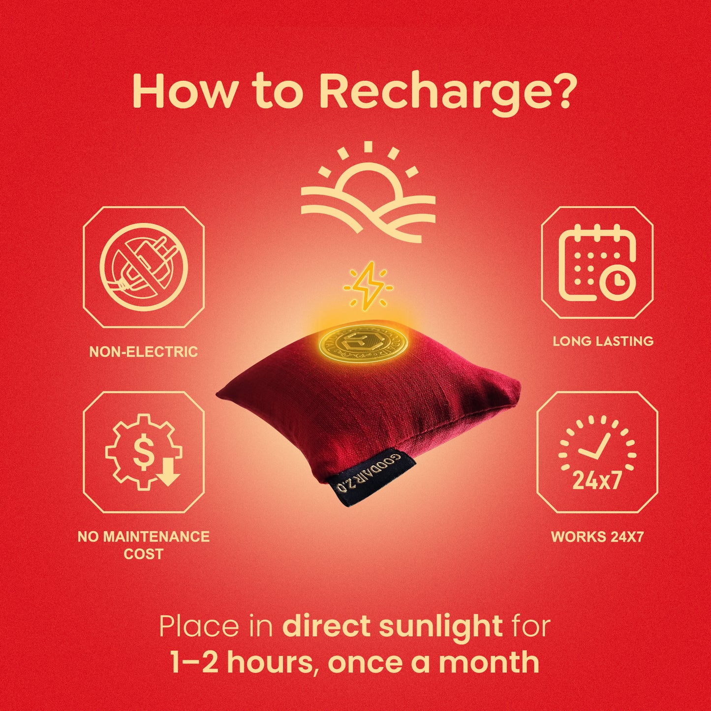 GOODAIR 2.0 Car Air Purifier | Special Royal Red