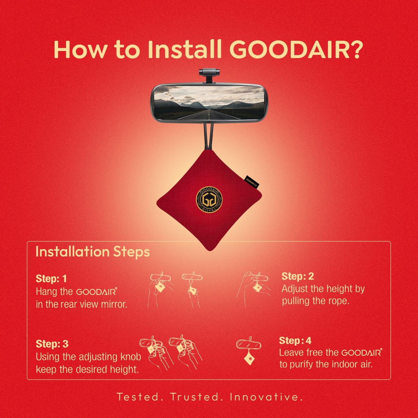 GOODAIR 2.0 Car Air Purifier | Special Royal Red